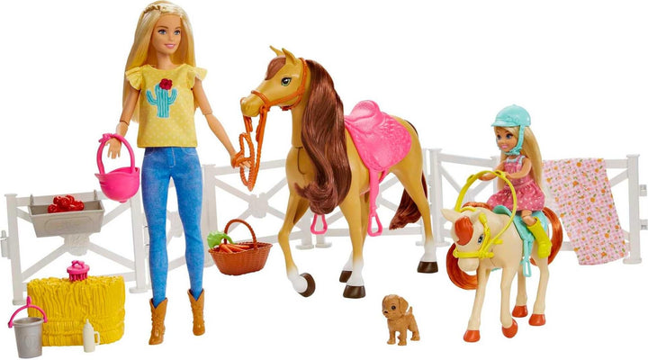 Barbie FXH15 - Reitspass Spielset (blond), Chelsea, Pferd und Pony, Puppen Spielzeug ab 3 Jahren Sta