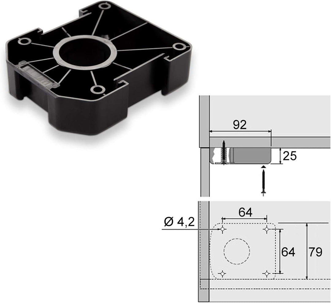 40er Set SO-TECH® Möbelfuss Sockelfuss Stellfuss 200 mm verstellbar