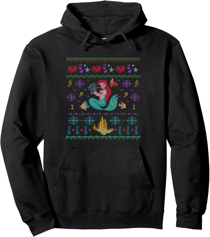 Disney Princess The Little Mermaid Ariel Christmas Sweater Pullover Hoodie