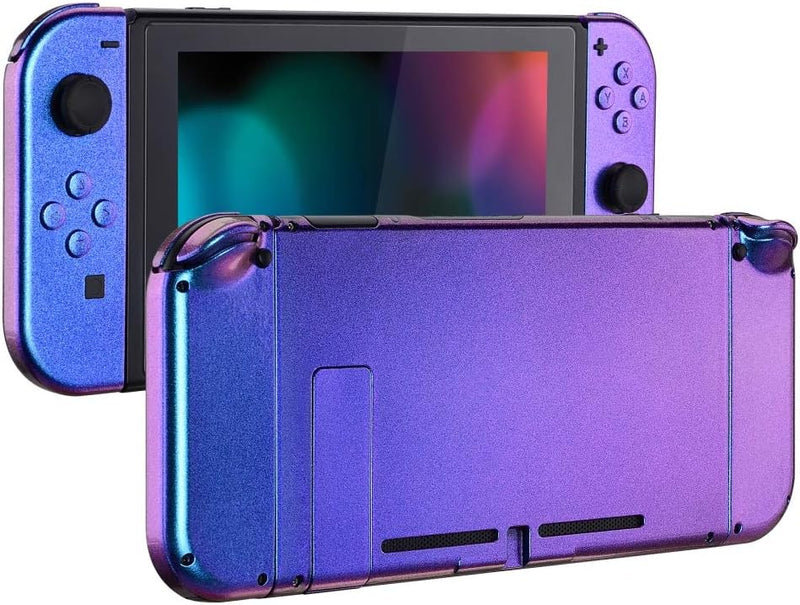 eXtremeRate Hülle Case für Nintendo Switch Joycon/Konsole, Rückgehäuse&Kickstand für Switch Console,