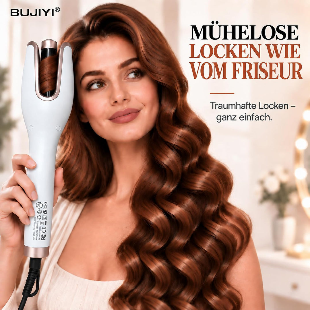 Lockenstab Automatisch,Lockenstab Grosse Locken mit mit 4 Temperatureinstellungen und 3 Heizzeitopti