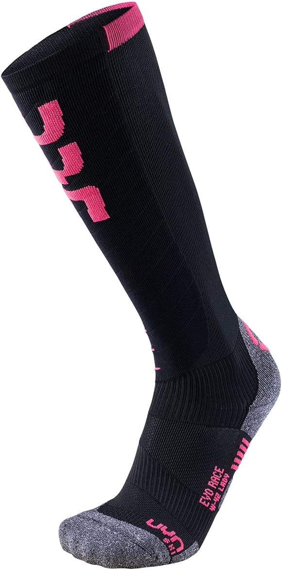 UYN Damen Ski Evo Race Lady Damen Socke 34 Black/Pink Paradise, 34 Black/Pink Paradise
