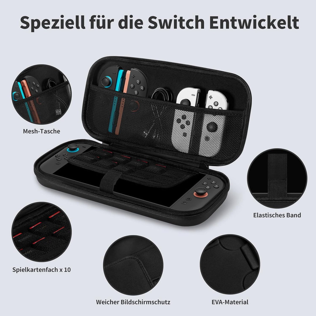 Switch 2 Tasche Zubehör Kompatibel mit Nintendo Switch 2/OLED Bundle, Enthält eine 1x Slim Case Trag