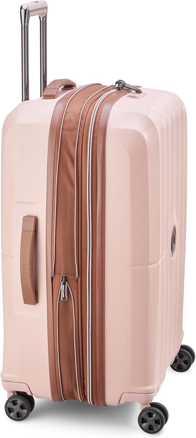 DELSEY Paris St. Tropez Hardside Erweiterbares Gepäck mit Spinner-Rädern, Rose, Carry-on 21 Inch, St