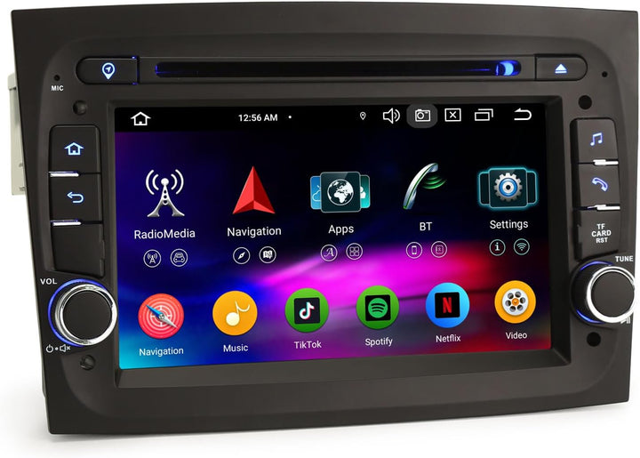 Erisin 7 Zoll 8-Kern 4GB+64GB Android 14 Autoradio Bluetooth mit GPS Navi für FIAT Doblo 2015-2022 U