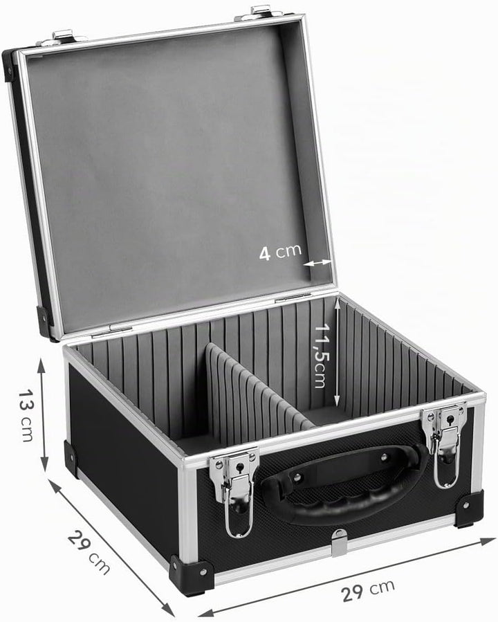 CD Koffer für 40 Standard CD Cases - 29,5 x 29 x 18,5 cm - Schwarz 40 CD&