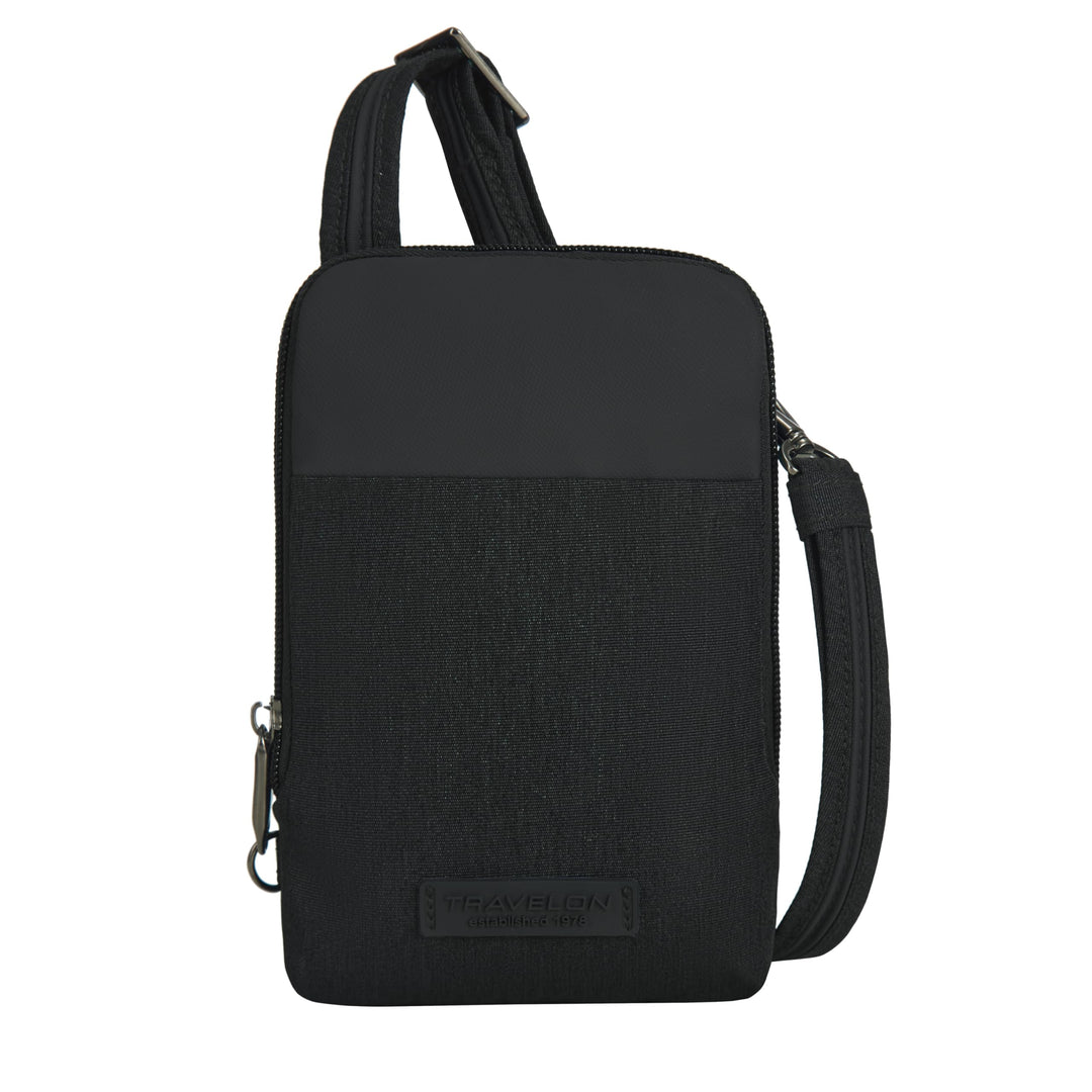 Travelon Unisex-Adult Mini Diebstahlschutz Umhängetasche Schwarz, Schwarz