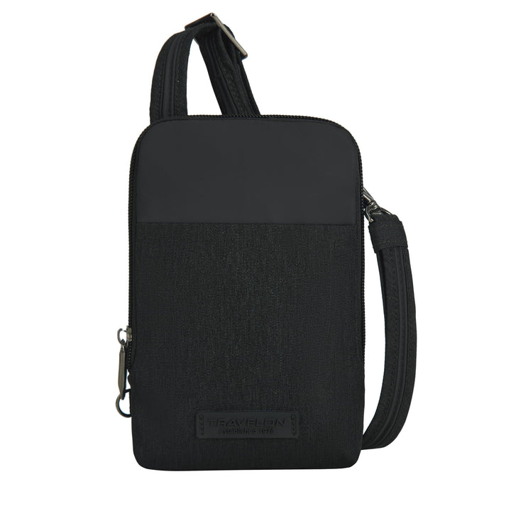 Travelon Unisex-Adult Mini Diebstahlschutz Umhängetasche Schwarz, Schwarz