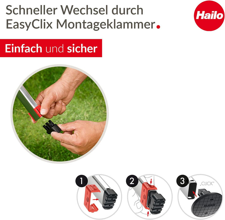 Hailo EasyClix Garden Size L - Wechselfuss-Set für Hailo Stehleitern - einfach & schnell zu wechseln