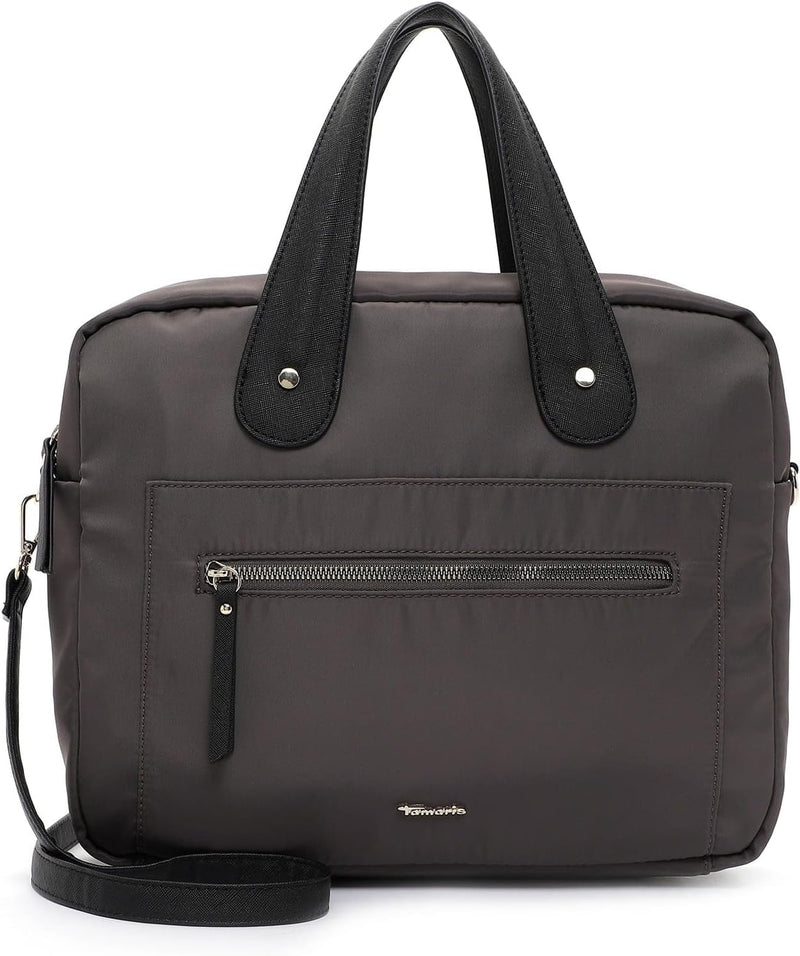 Tamaris Damen Umhängetasche Business Laptop Tasche Nylon Optik Johanna 31815, Farbe:Grün