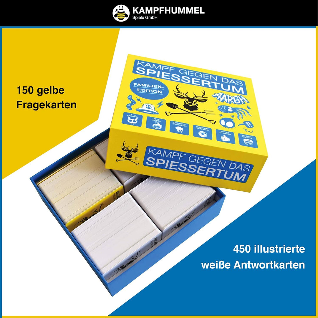 KAMPFHUMMEL Kampf gegen das Spiessertum | Das Kartenspiel als Familien-Spiel I Partyspiel für Kinder