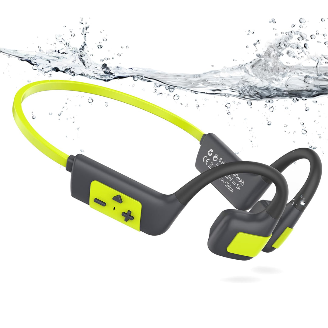 MONODEAL Knochenschall Kopfhörer Schwimmen Bluetooth 5.4 IP68 Unterwasser 8G MP3 Open Ear Sport-Kopf