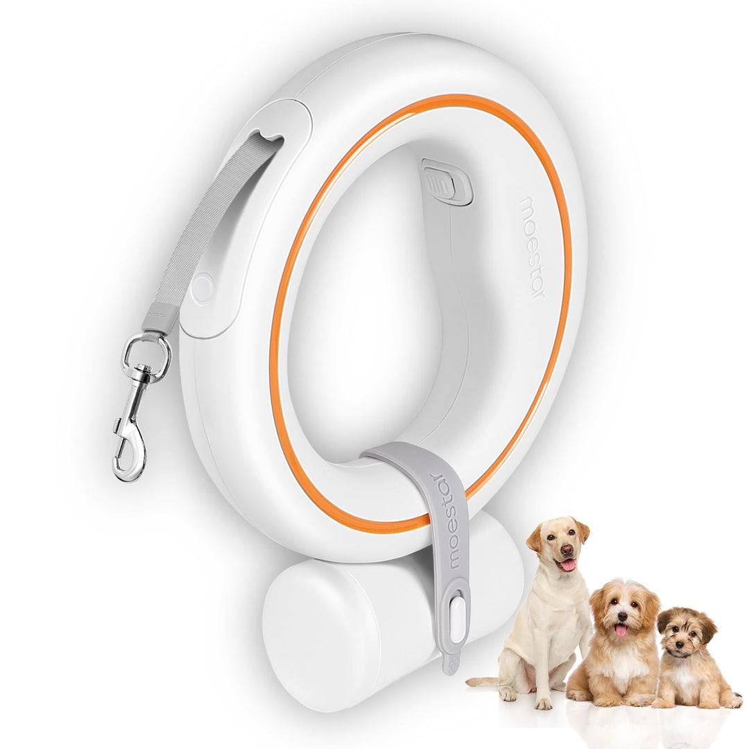 Einziehbare Hundeleine Hände Frei Hundeleine Ausziehbar 360° Tangle Free Rollleine mit Hundekotbeute