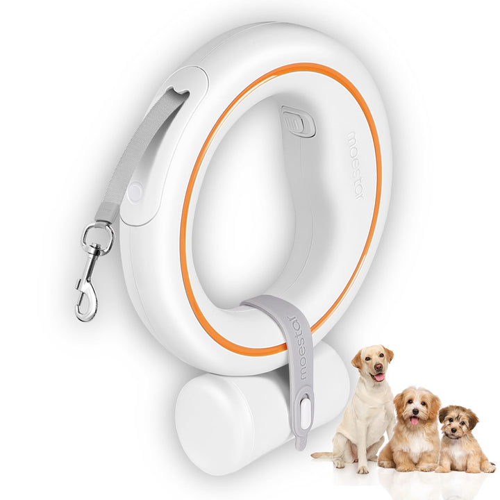 Einziehbare Hundeleine Hände Frei Hundeleine Ausziehbar 360° Tangle Free Rollleine mit Hundekotbeute