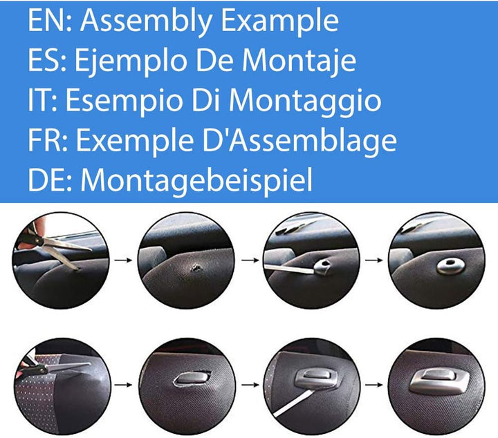 Lupex Shop FIAT 500 einfarbige Sitzbezüge, Schwarz, Schwarz