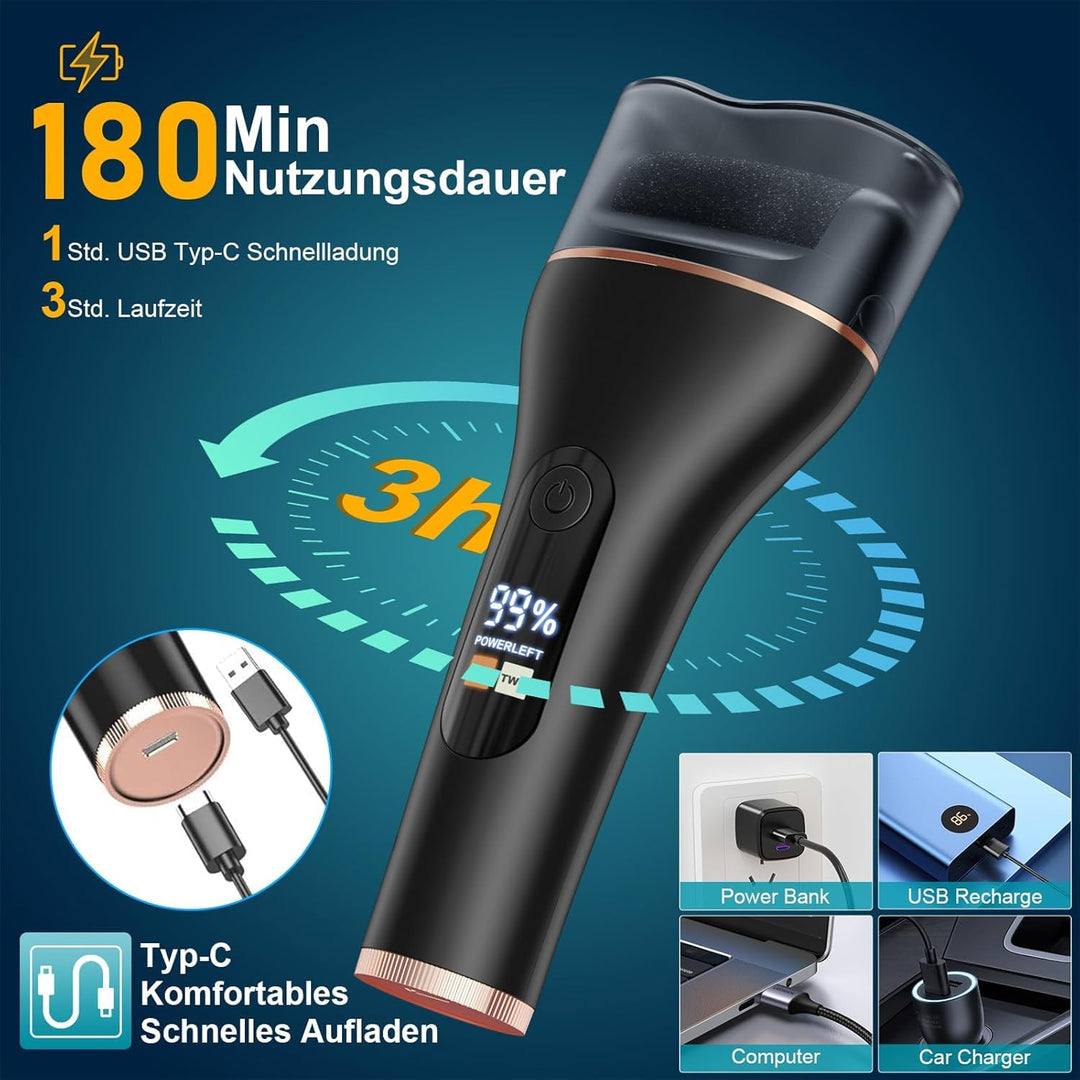 AOMEES Hornhautentferner Elektrisch, Elektrischer Hornhautentferner mit IPX7 Wasserdicht, 2 Geschwin
