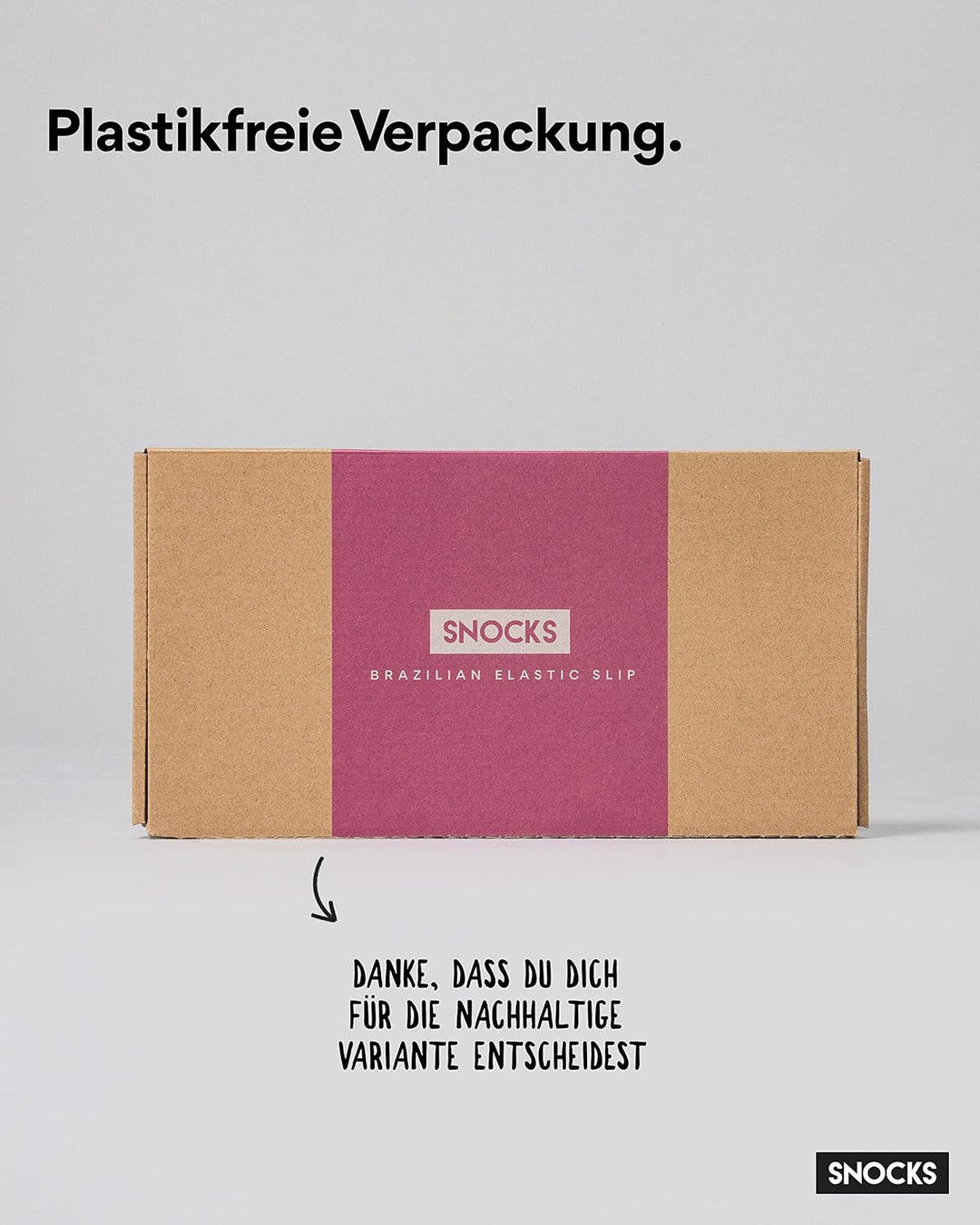 Snocks Brazilian Slip Damen mit Bund aus Bio-Baumwolle (3er Pack) - Damenunterwäsche mit Perfekter P