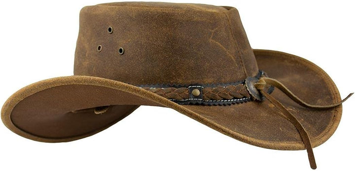 Black Jungle ARAMAC Lederhut Cowboyhut Australienhut Hut L Tan, L Tan