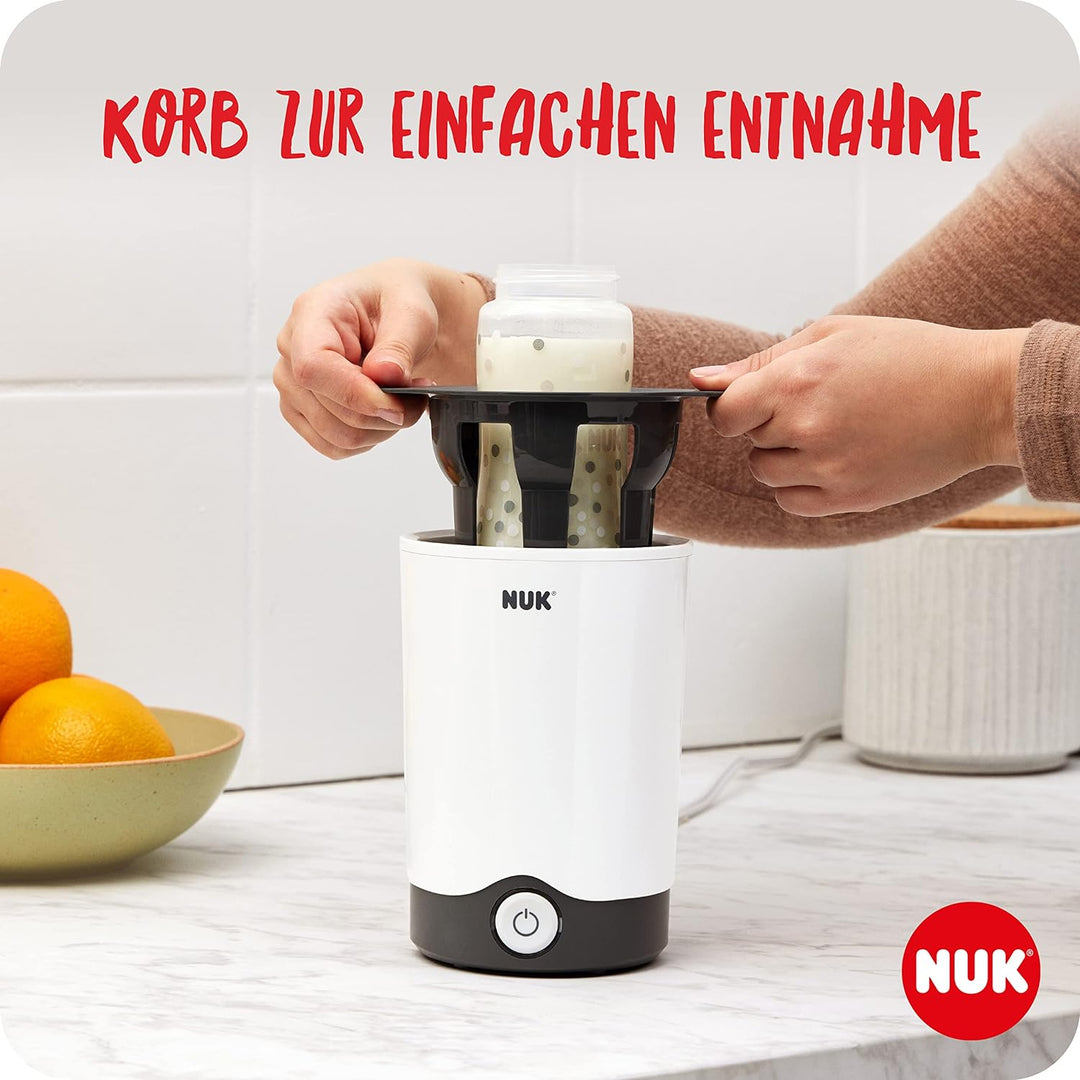 NUK Thermo Express Babyflaschenwärmer | schonendes Erwärmen von flüssiger und breiförmiger Nahrung i
