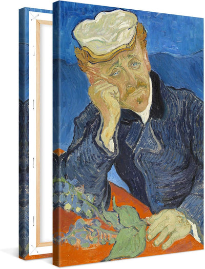 PICANOVA – Vincent Van Gogh Portrait of Dr. Gachet 40x60 cm – Bild auf Leinwand – Leinwandbild – Pre