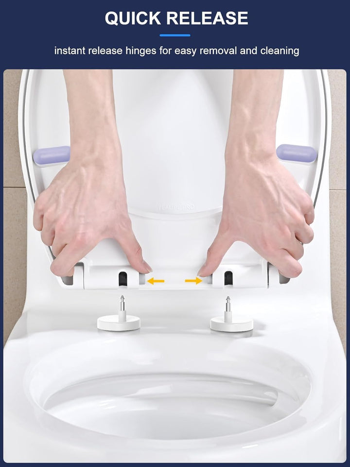 YEAUPE PRO Toilettendeckel mit Absenkautomatik, WC Sitz mit Quick-Release-Funktion und Softclose Abs