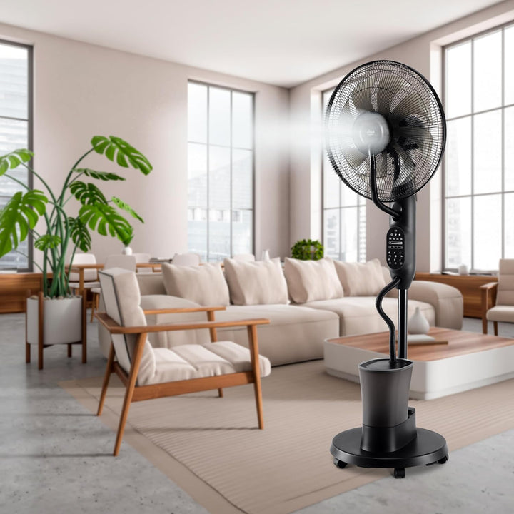 Ufesa Mist Fan VNDC Vernebler Ventilator, Ultra Silent, Fernbedienung, 3 Modi, Timer, 9 Geschwindigk