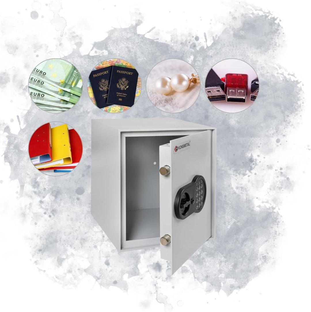 Konsmetall - Tresor Kolibri 2.0 34 T für Zuhause, Elektronischer Safe, Möbeltresor 33,5 x 29,6 x 29,