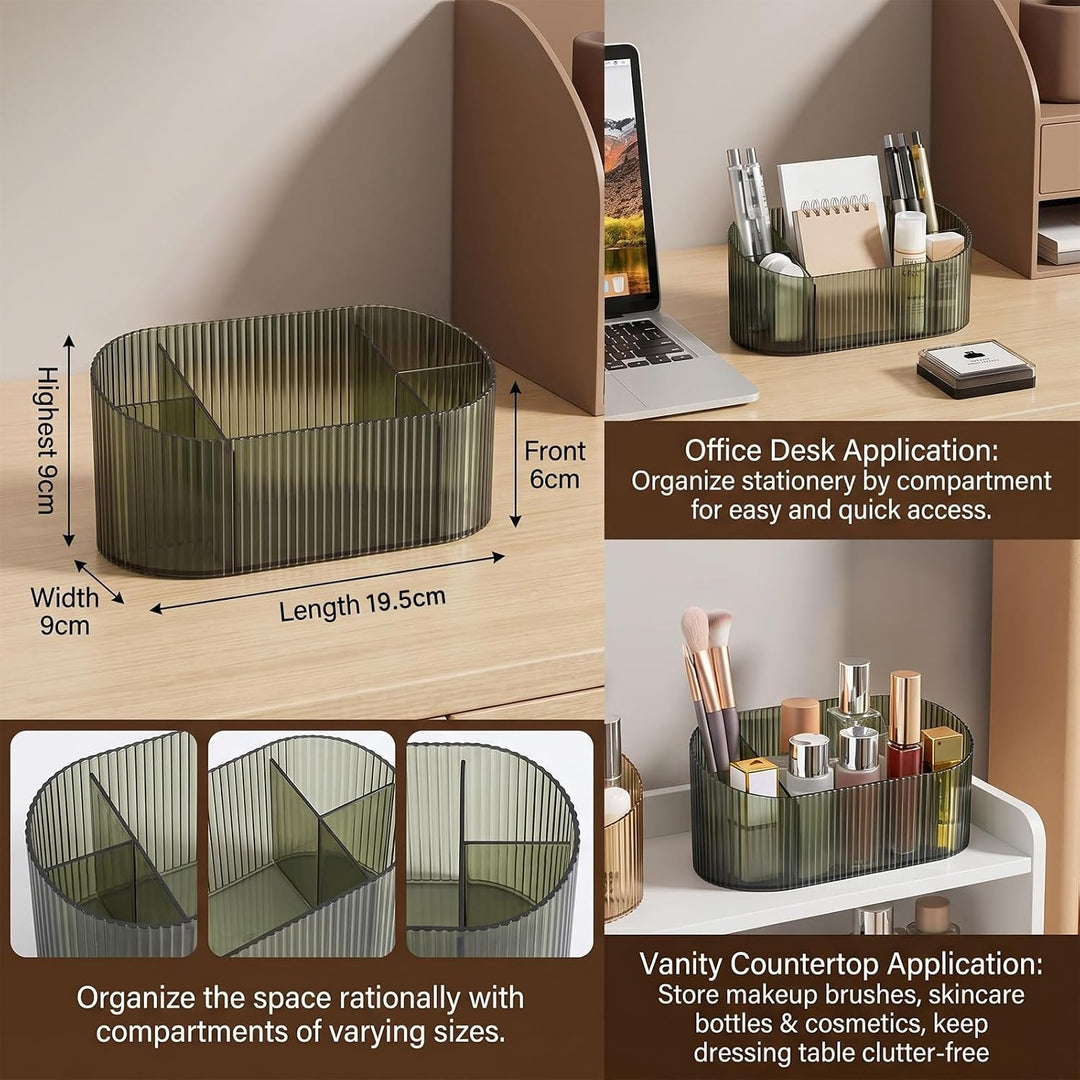 Acryl Kosmetik Organizer mit 5 Fächern, Grosse Kapazität Schminktisch Aufbewahrung, Praktischer Pins