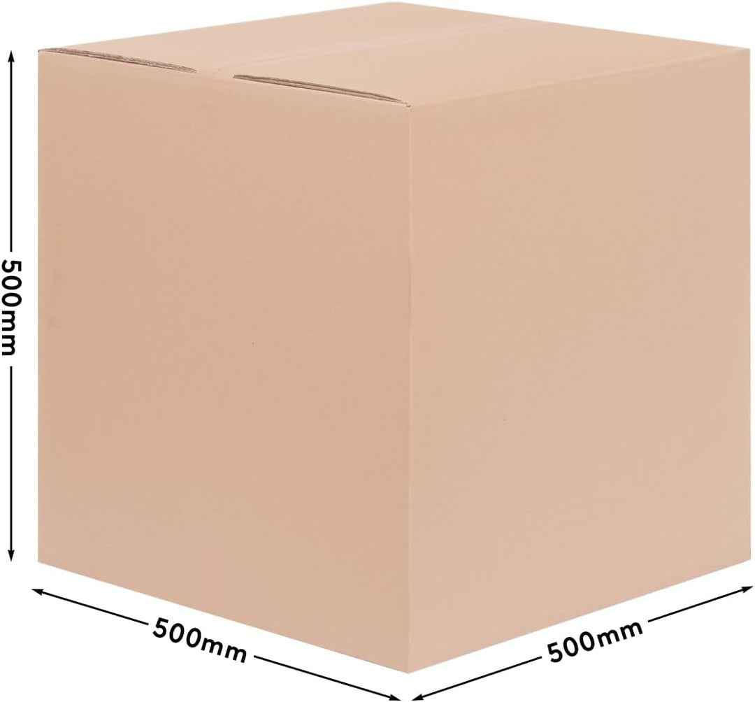 verpacking Faltkartons 500 x 500 x 500 mm Braun (Innenmass 488 x 486 x 479 mm) KK 121 2-wellig Gross