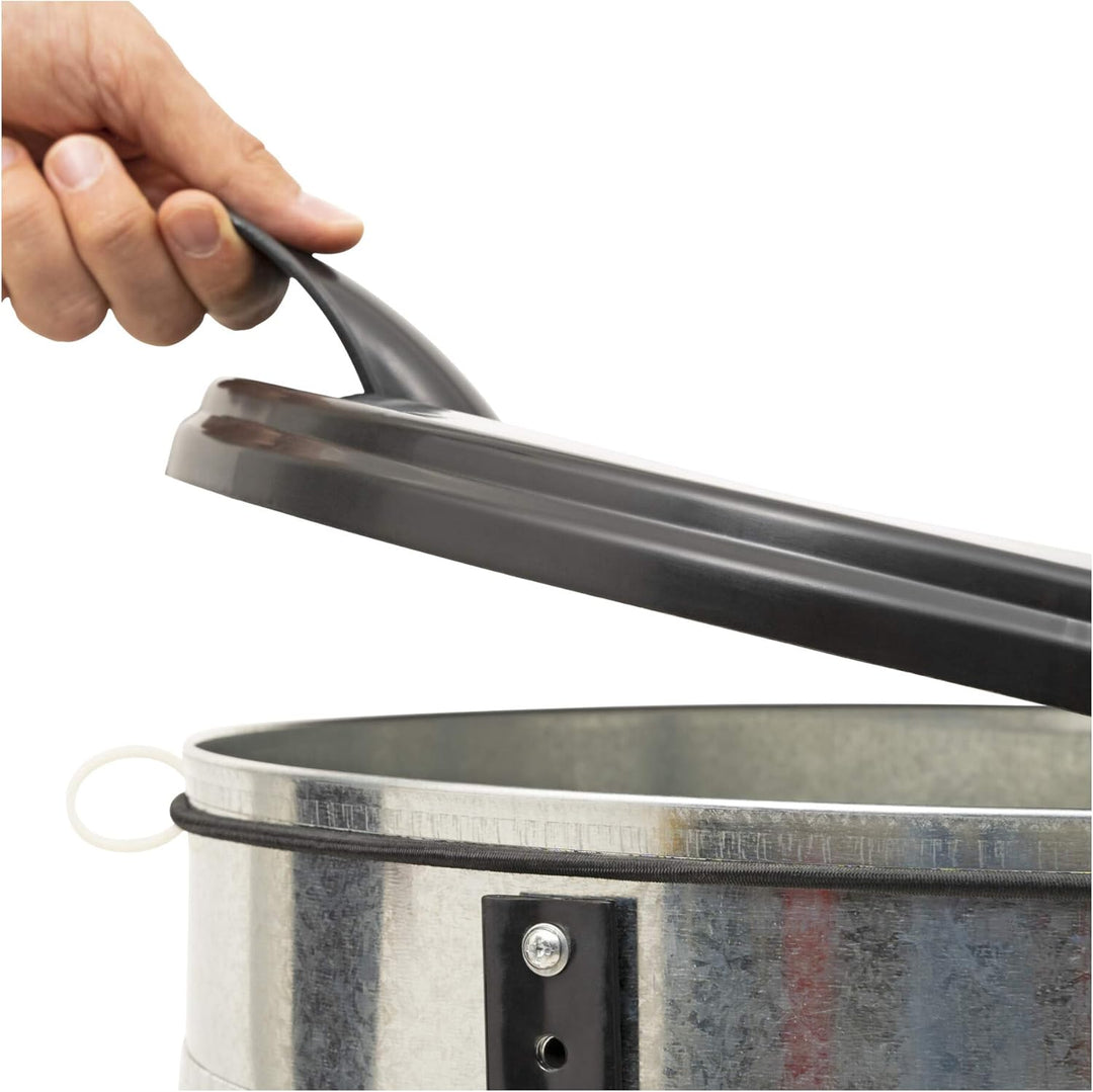 STIER Müllsackhalter, Müllsackständer, 120 Liter, aus stabilem, verzinktem Stahl, mit praktischem Sp