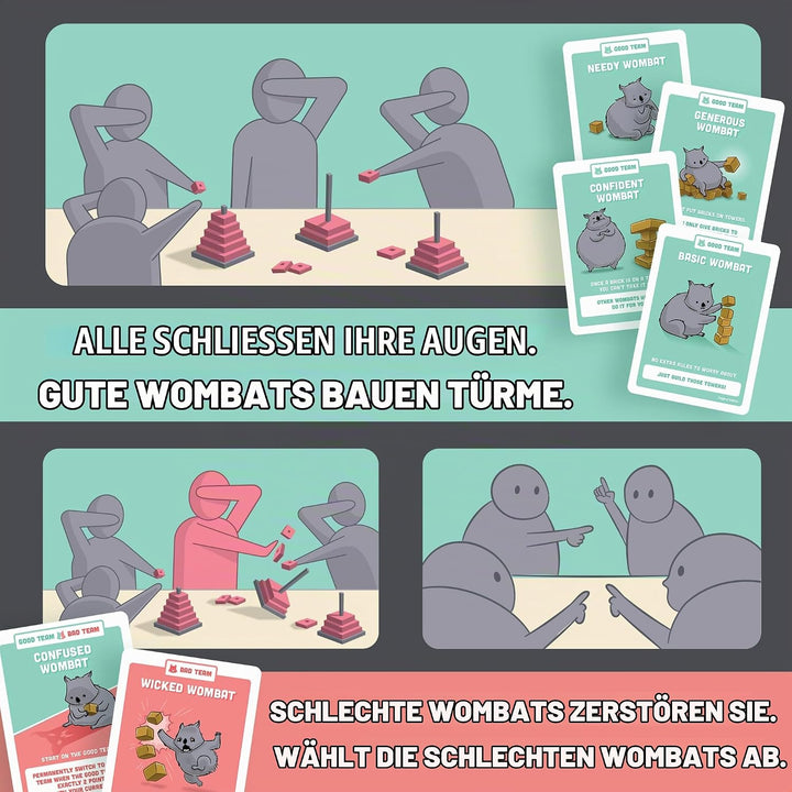 Exploding Kittens Hand to Hand Wombat Card Game by Fun Family Card Games for Adults Teens &amp; Kids - F