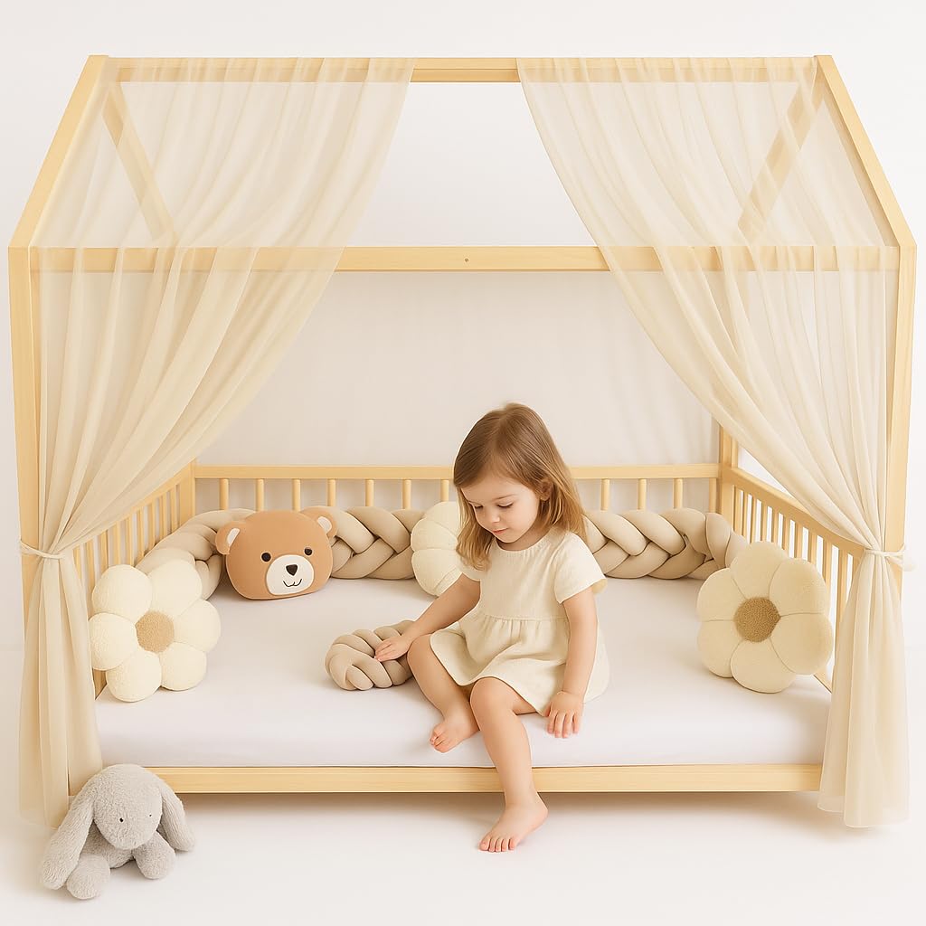 Baby Fancyroom Betthimmel für Hausbett Kinderbett, universell, Premium Tüll, 2-teilig, Hausbetthimme