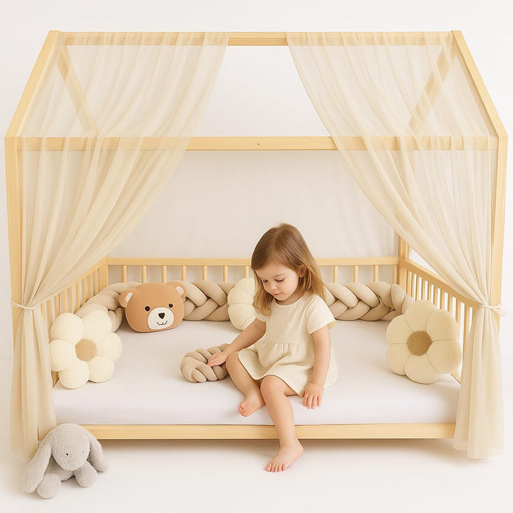 Baby Fancyroom Betthimmel für Hausbett Kinderbett, universell, Premium Tüll, 2-teilig, Hausbetthimme