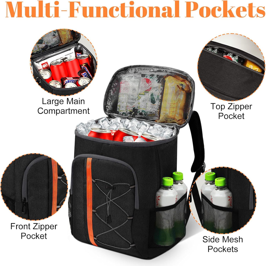 Kühltasche 28 L, Kühlrucksack, Grosser Kühlrucksack Gross, Kühltasche Faltbar Geeignet für Reisen, S