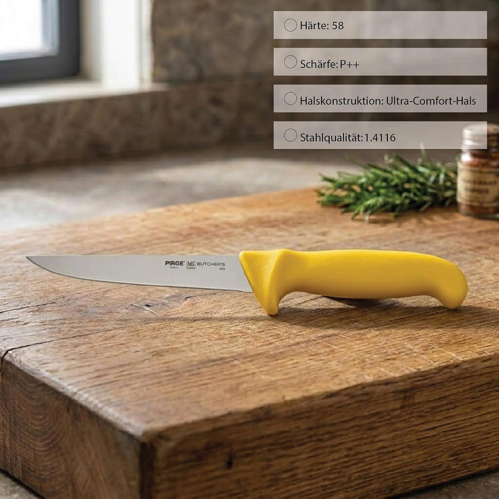 Pirge Butcher's Made in Germany Profi Ausbeinmesser 15 cm Gerade Klinge - Metzgermesser - Fleischerm