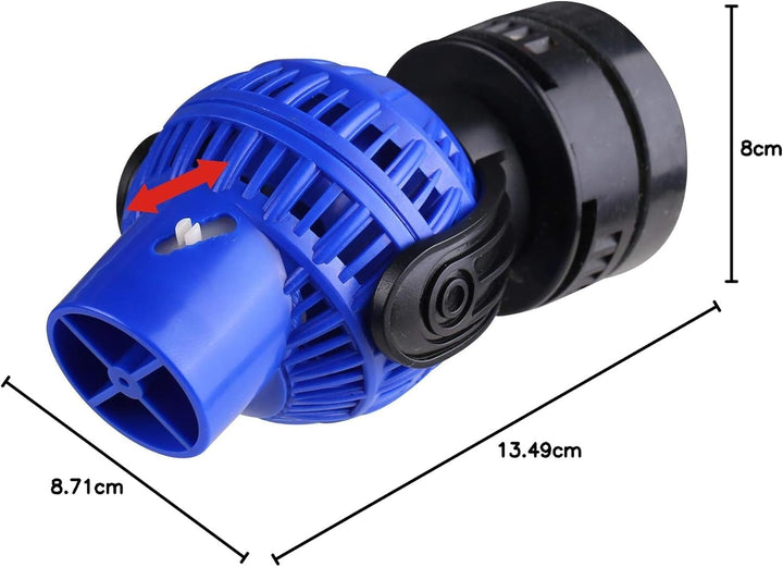 SunSun JVP-132 Strömungspumpe 8000 l/h 12 W Aquarium Pumpe mit 1 schwenkbaren Düse, Magnethalter zur