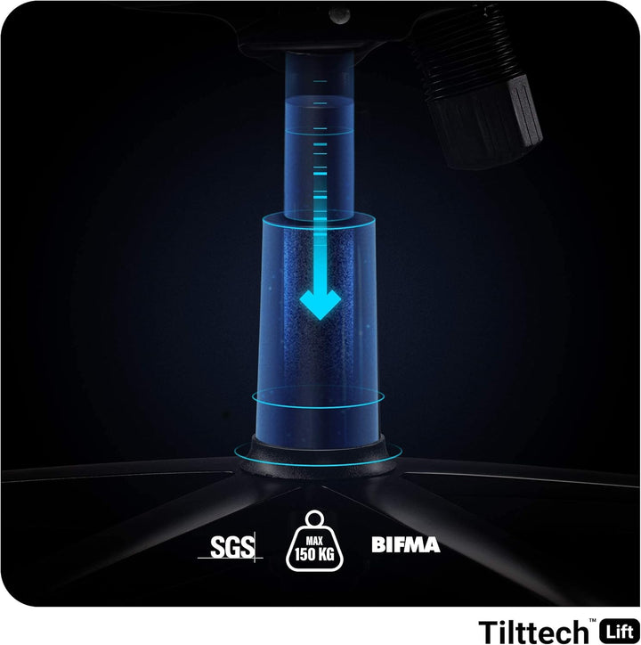 Diablo X-Gamer 2.0 Gaming Stuhl Bürostuhl Stoffbezug Ergonomisches Design Lendenwirbelkissen Softpad