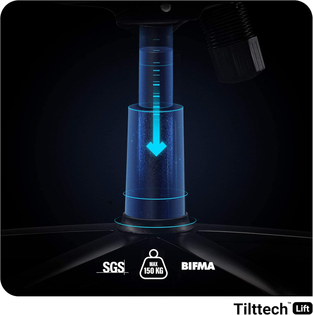 Diablo X-Gamer 2.0 Gaming Stuhl Bürostuhl Stoffbezug Ergonomisches Design Lendenwirbelkissen Softpad