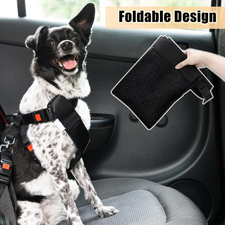 DONGKER Auto-Netz für Hunde, Verstellbar Rücksitz Sicherheitsnetz, 53x53 cm, Haustier Trenngitter zu