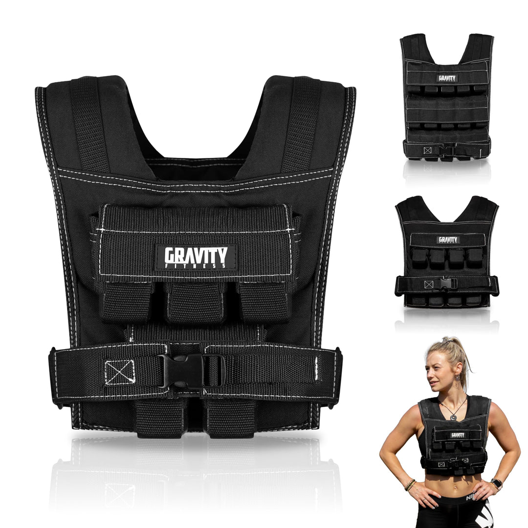 Gravity Fitness Gewichtsweste 20 kg und 30 kg – vollständig verstellbar. Calisthenics, Crossfit, Kra