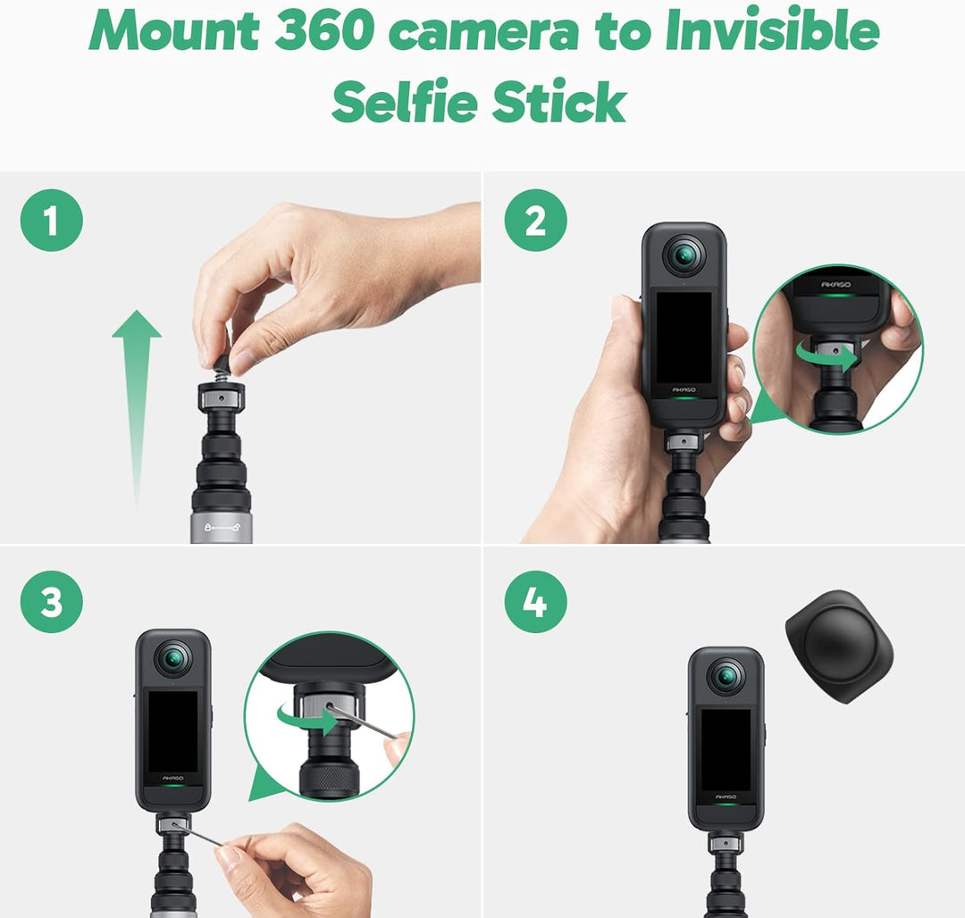 AKASO 360° Action Cam Drohnenansicht Set - 5.7K 72MP 360 Grad Actionkamera mit 256GB Speicherkarte D