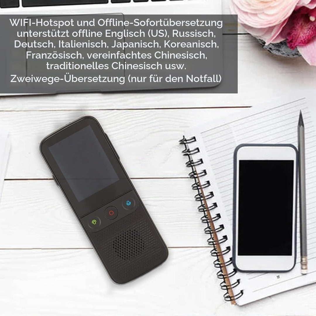 Sprachübersetzergerät, T10 PRO 137 Sprachen Sprachübersetzer Zwei-Wege-Echtzeit-Smart-Übersetzer für
