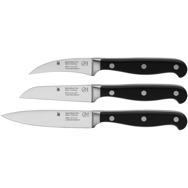 WMF Spitzenklasse Plus Messerset 3teilig, Made in Germany, 3 Messer geschmiedet, Küchenmesser Set, S