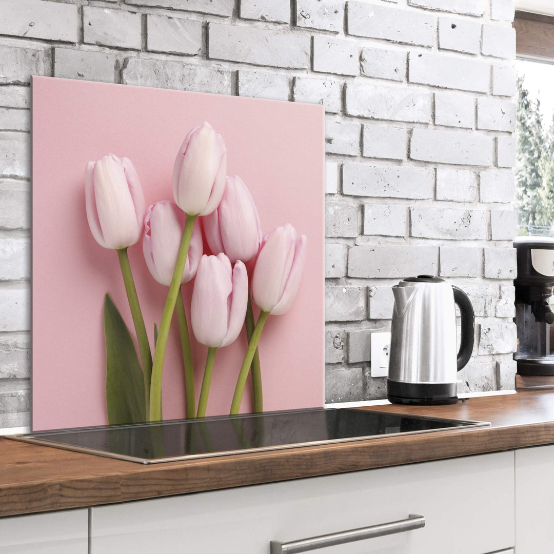 murando Spritzschutz Glas für Küche 60x60 cm Küchenrückwand Küchenspritzschutz Fliesenschutz Glasbil