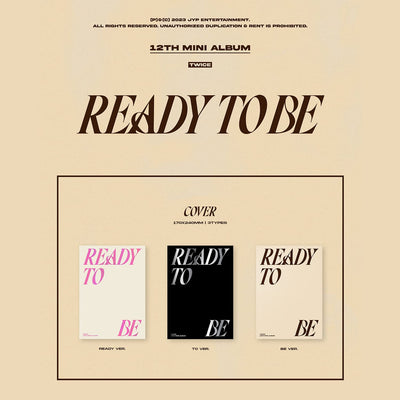 TWICE - 12th Mini Album [READY TO BE] (READY Ver.) Photobook + CD-R + Folded Poster + Postcard + Mes