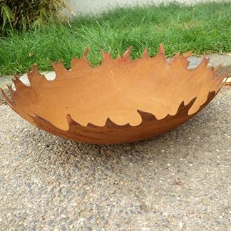 Garten Edelrost Feuerschale, Pflanzschale Rost, D=50cm T=12.5cm,Metallstärke :1 mm 032065