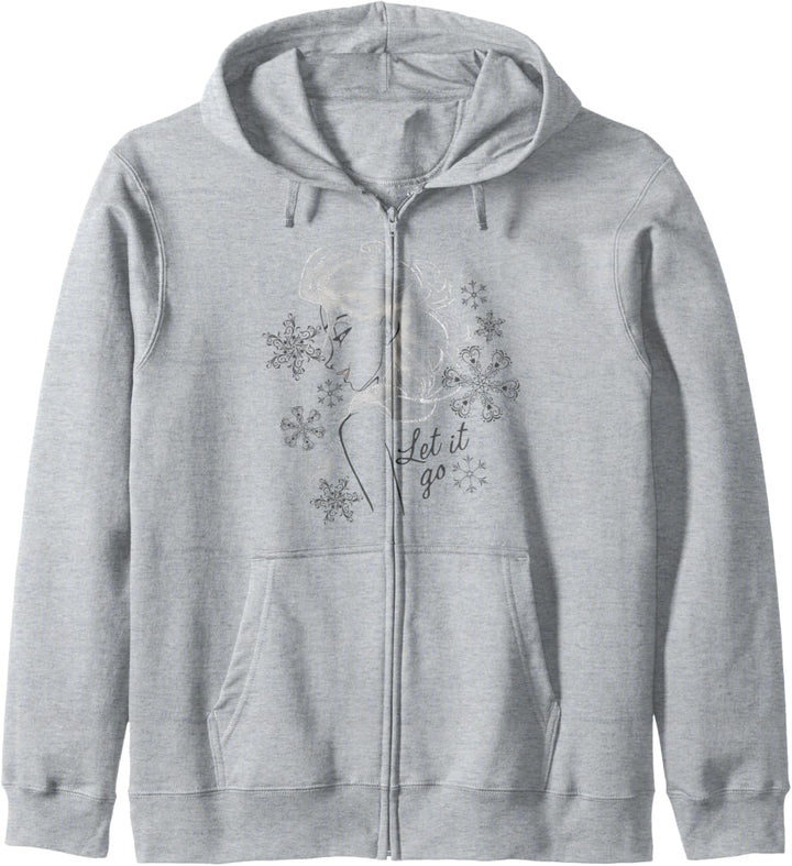 Disney Frozen Elsa Let It Go Profile Sketch Kapuzenjacke