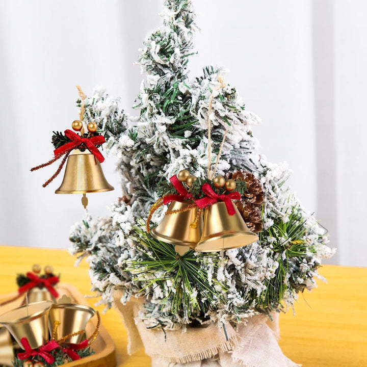 Weihnachtsglocke Anhänger, 6 Stück Weihnachtsbaum Glocken, Glöckchen Vintage, Weihnachtsdeko zum Auf