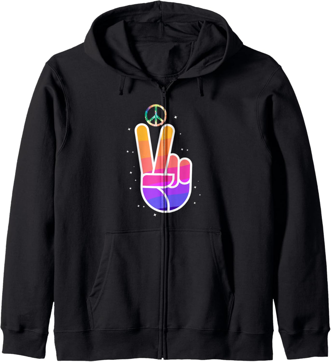 Retro Peace Love 60's 70's Hippie Kapuzenjacke