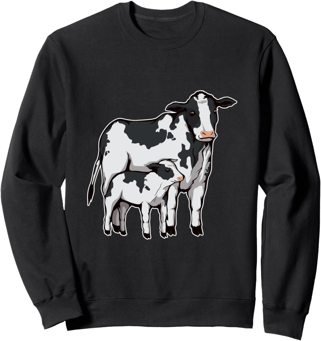 Kuh mit Kalb Kälbchen Rind Kuh Sweatshirt